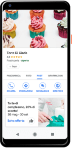 Scheda Google My Business esempio