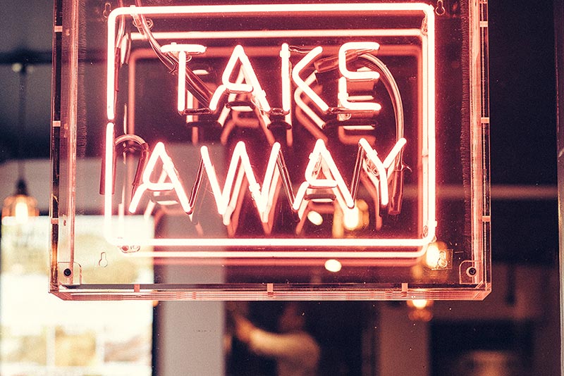Take Away food in quarantena coronavirus