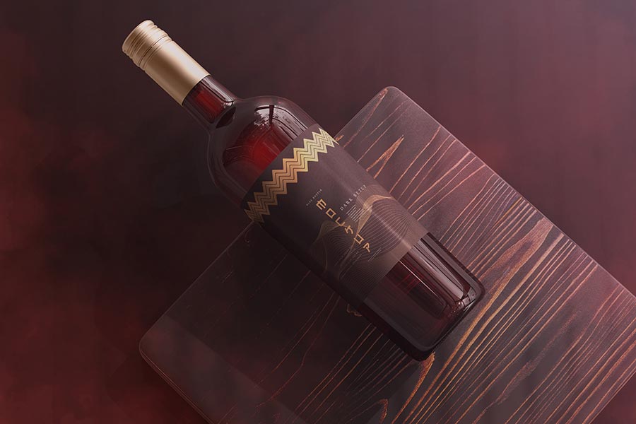 Etichetta vino design grafico