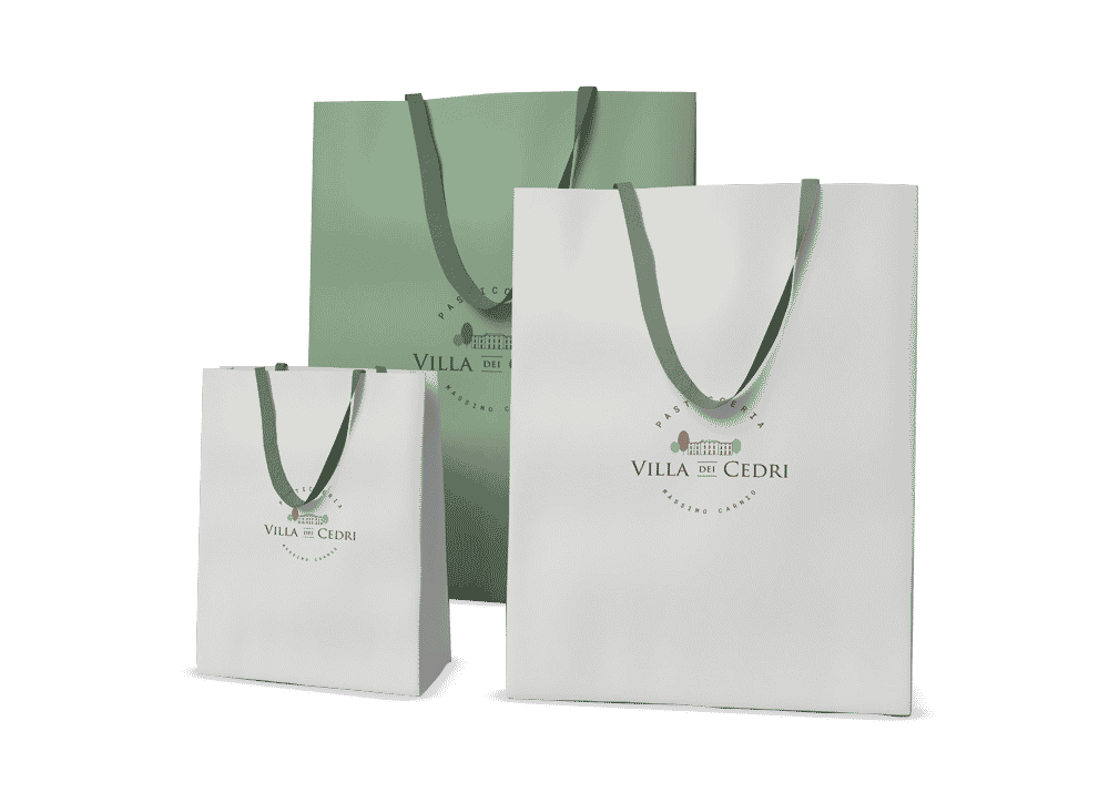packaging e borse personalizzate per villa dei cedri